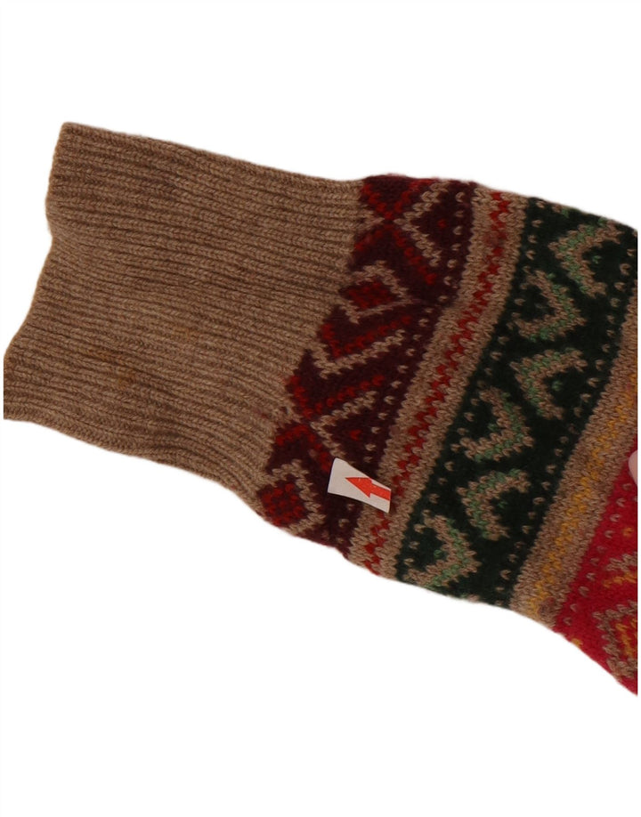 Suéter feminino Jack Wills com decote em V Reino Unido 12 médio multicolorido