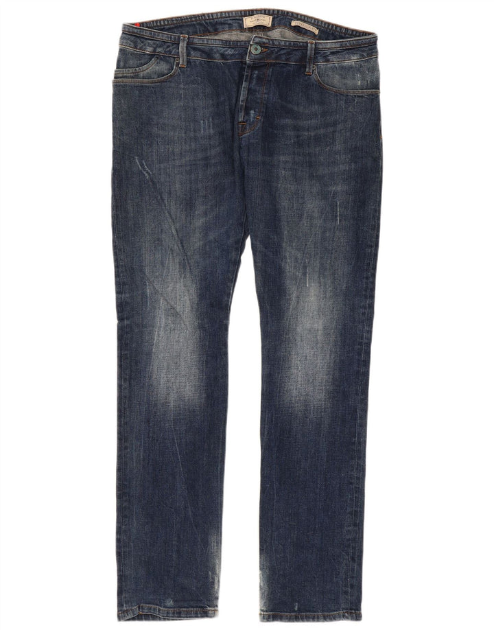 Zu Elements Mens Jeans Super Slim W36 L34 Azul Algodão