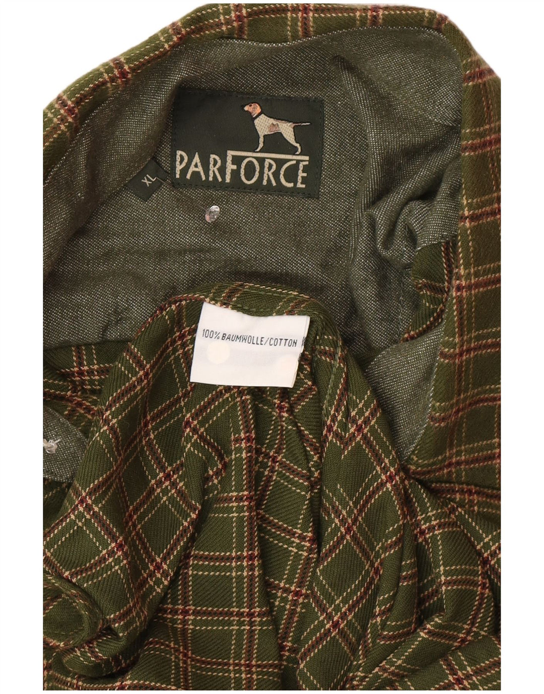 Camisa masculina de flanela Parforce XL algodão xadrez verde