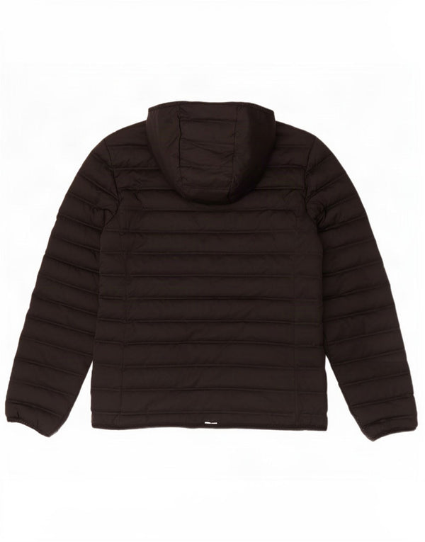 Jaqueta acolchoada com capuz feminina Superdry UK 12 poliéster preto médio