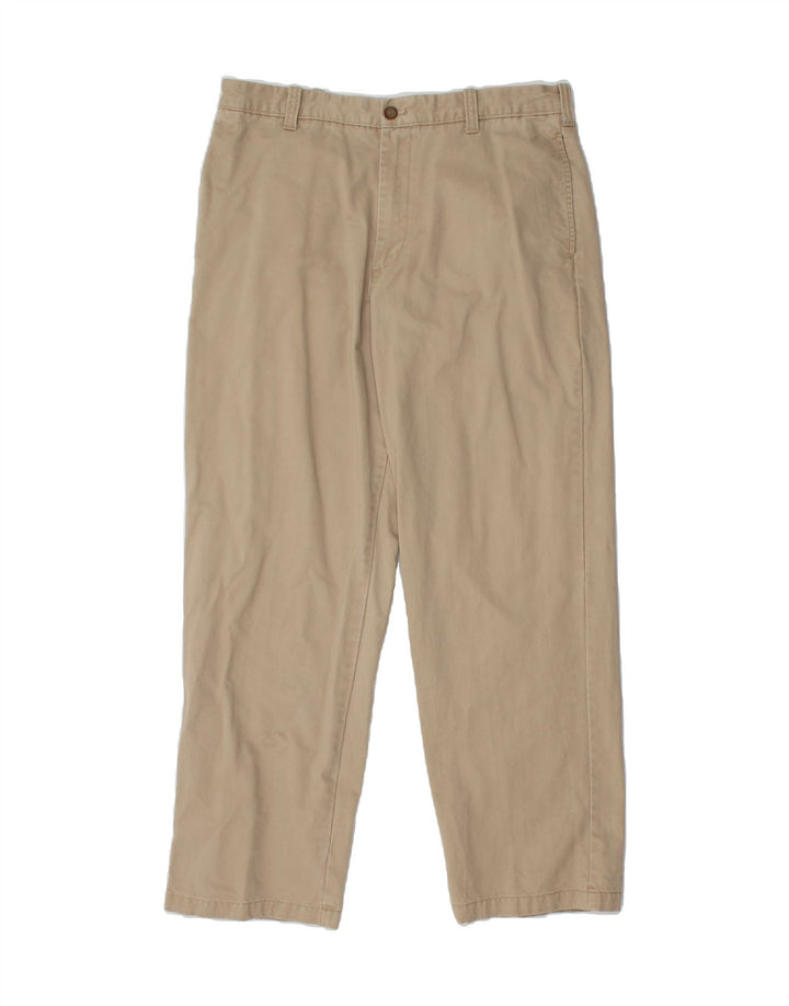 IZOD Mens Straight Chino Trousers W36 L32 Beige Cotton Vintage Izod and Second-Hand Izod from Messina Hembry 