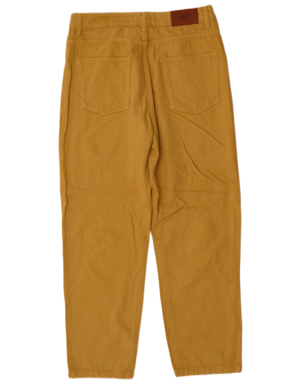 Benetton Mens Tapered Jeans W32 L28 Algodão Amarelo