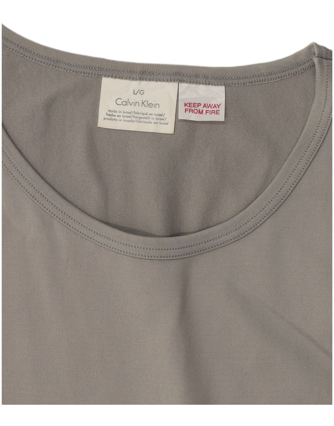 Colete masculino CALVIN KLEIN grande nylon cinza