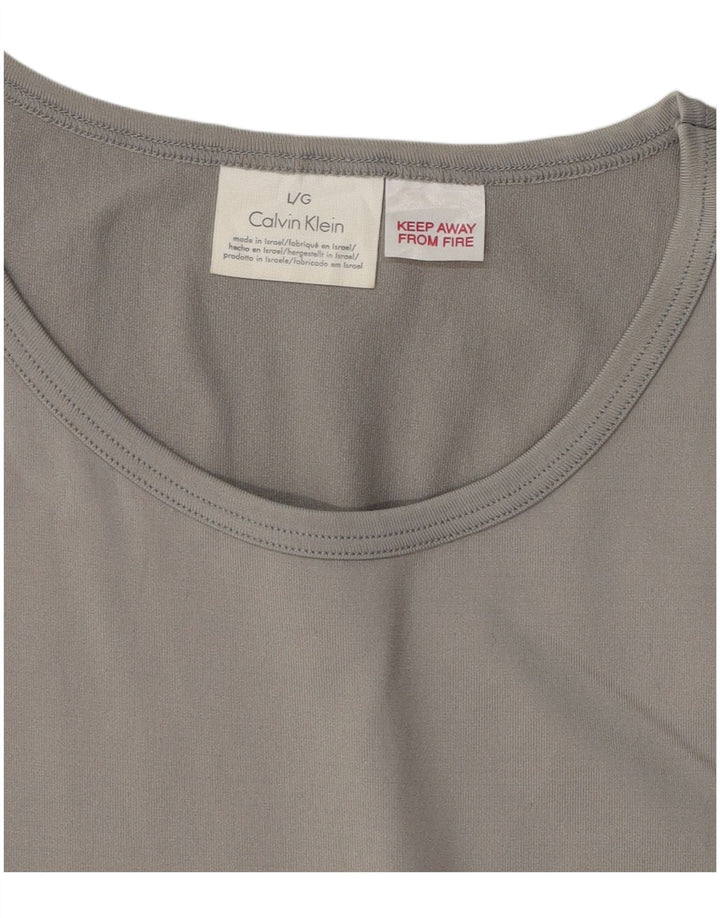 Colete masculino CALVIN KLEIN grande nylon cinza