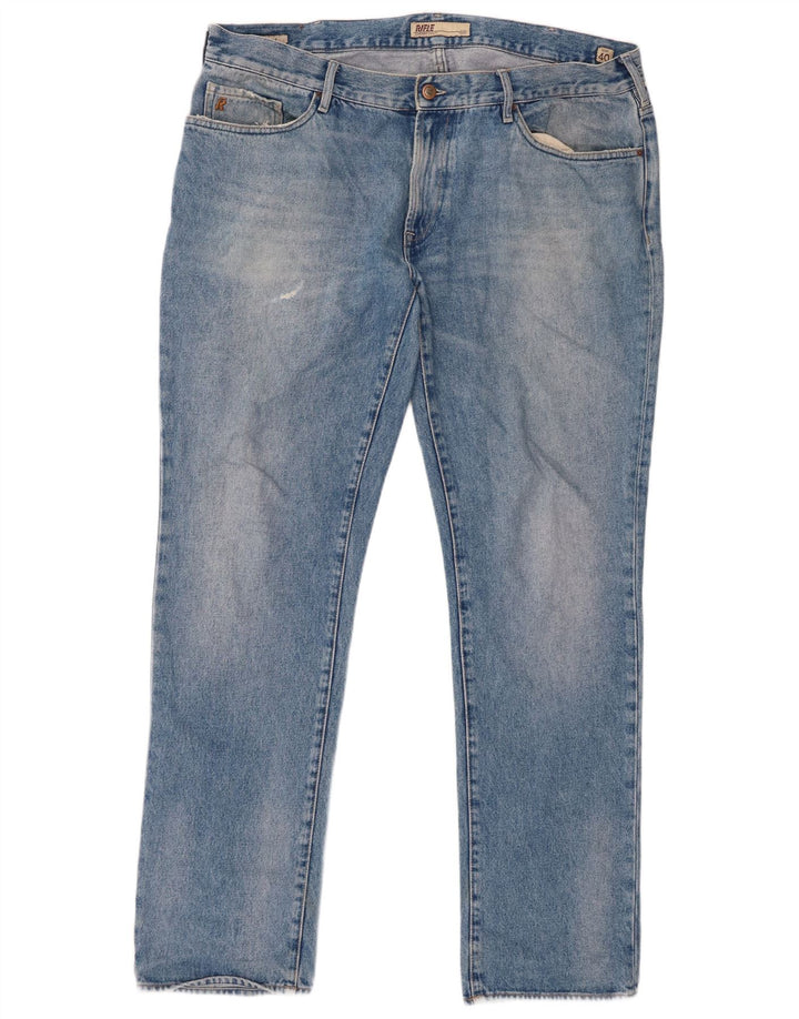 Rifle Masculino Slim Jeans W40 L34 Azul Algodão