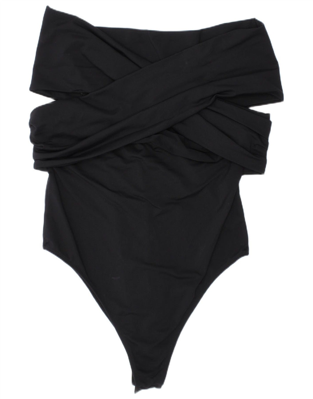 Zara Maiô feminino sem alças grande poliamida preta