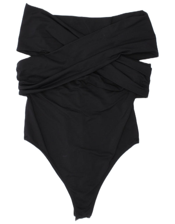 Zara Maiô feminino sem alças grande poliamida preta