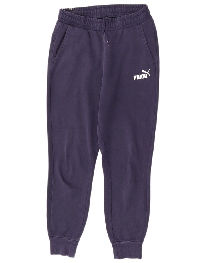 Calça de treino masculina Puma Joggers médio azul marinho algodão