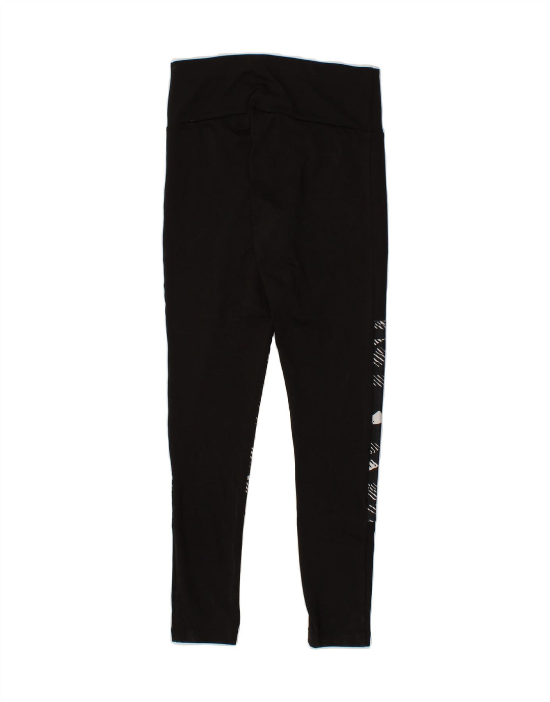 PUMA Womens Abstract Pattern Leggings UK 8 Small Black Vintage Puma and Second-Hand Puma from Messina Hembry 