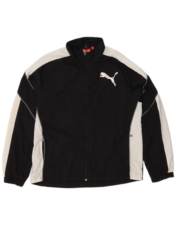 Puma Mens Tracksuit Top Jacket XL Preto Colourblock Poliéster