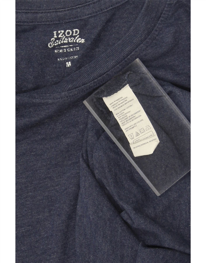 Camiseta masculina IZOD água salgada Top médio algodão azul marinho
