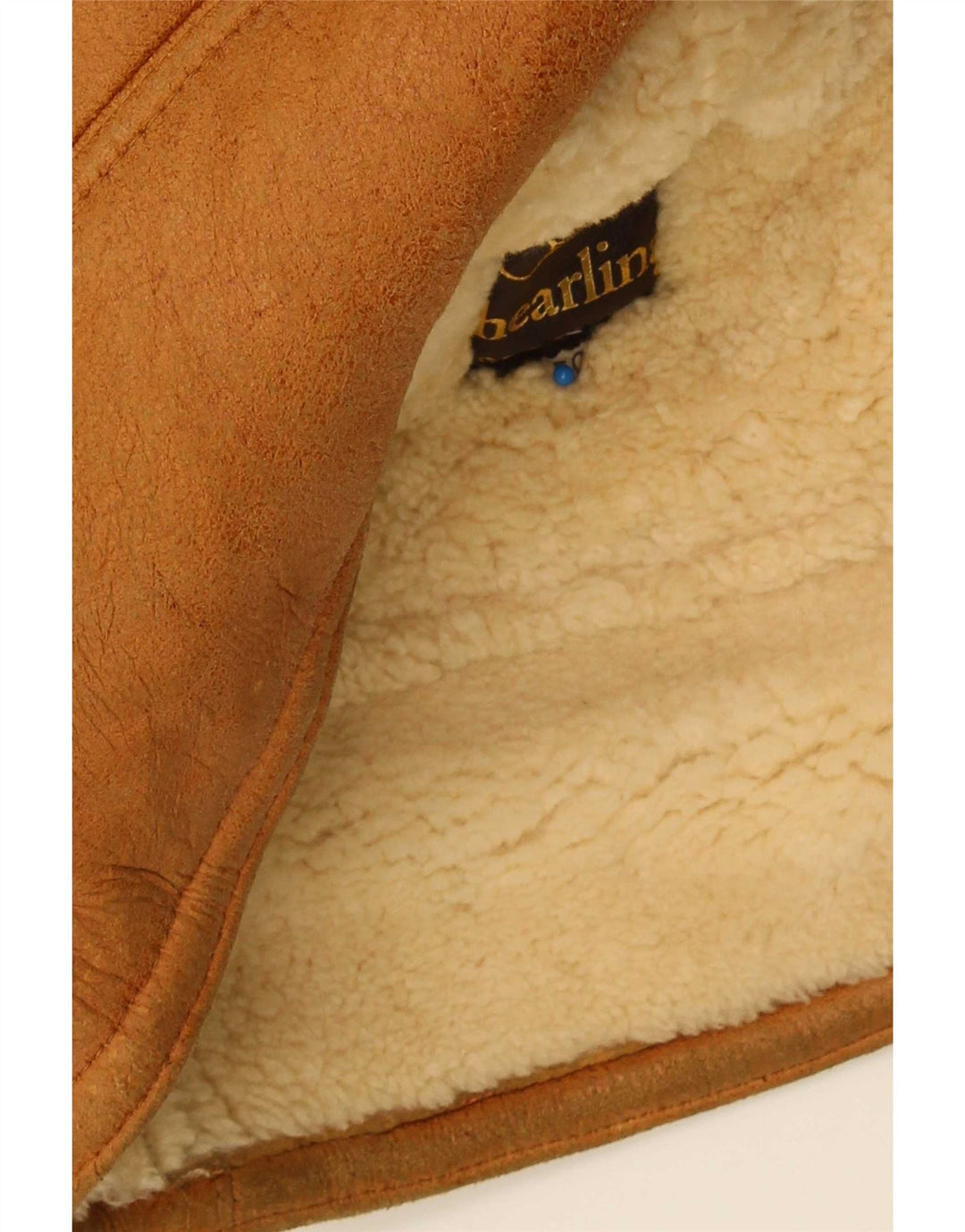 Casaco masculino vintage de shearling IT 50 grande marrom