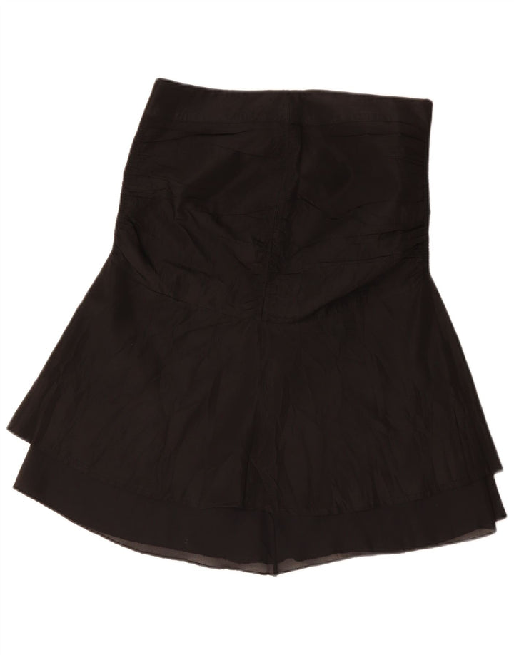 Saia tulipa feminina vintage média W30 acetato preto