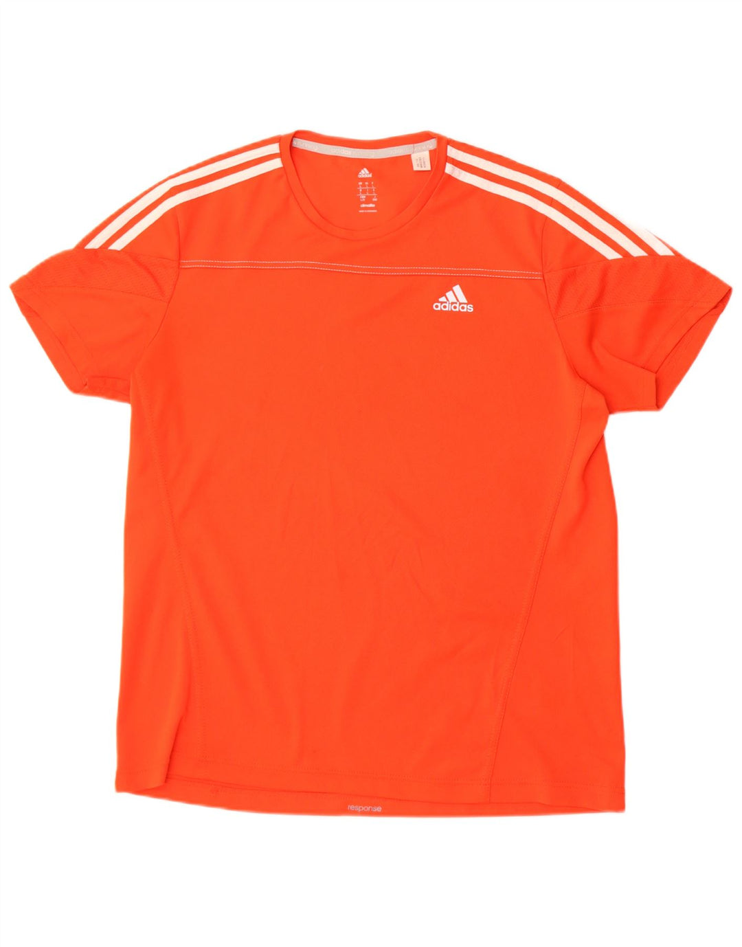 Adidas Mens Climalite Camiseta Top Grande Laranja Poliéster