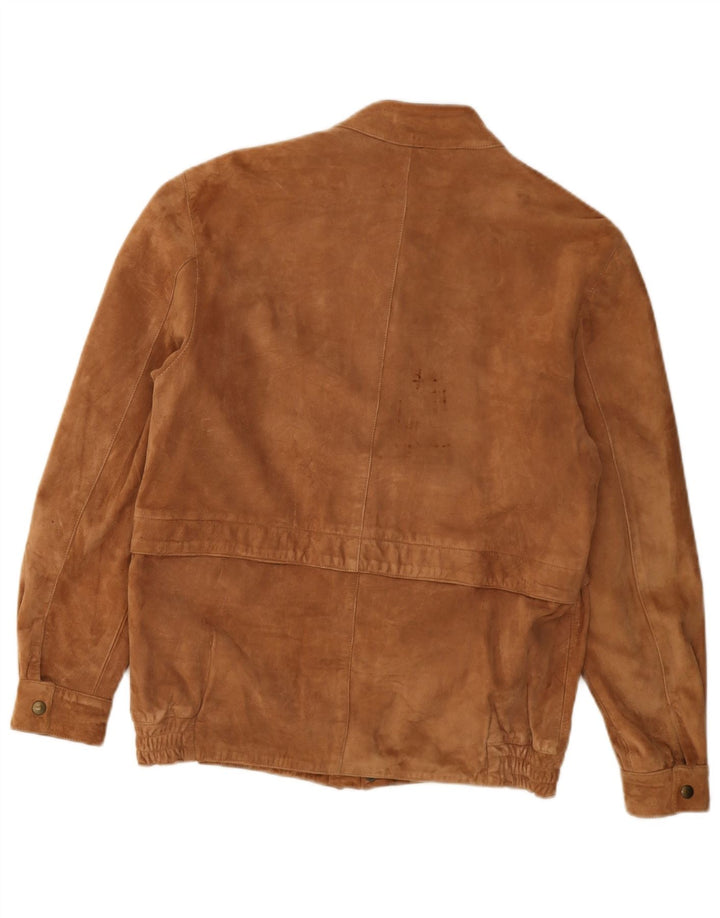 Jaqueta feminina vintage de camurça IT 48 XL couro bege