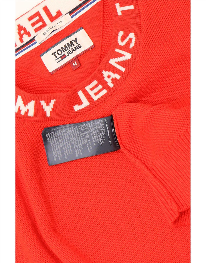 Suéter masculino Tommy Hilfiger Graphic Regular Fit com gola redonda médio vermelho