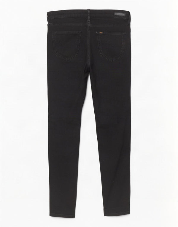Lee Womens Scarlett Skinny Jeans W29 L27 Algodão Preto