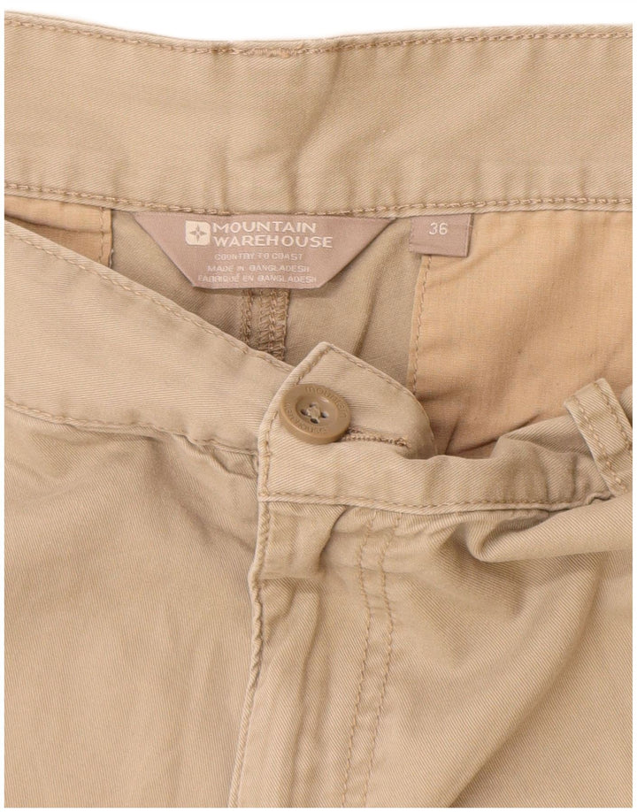 Shorts cargo masculino Mountain Warehouse W36 grande algodão bege