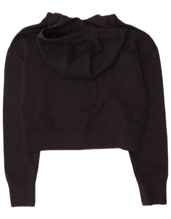 Jumper com capuz Nike Girls Crop Graphic 13-14 anos XL preto algodão