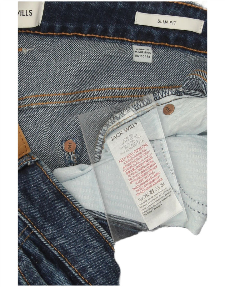 JACK WILLS Mens Jeans Slim W32 L30 Azul Marinho Algodão