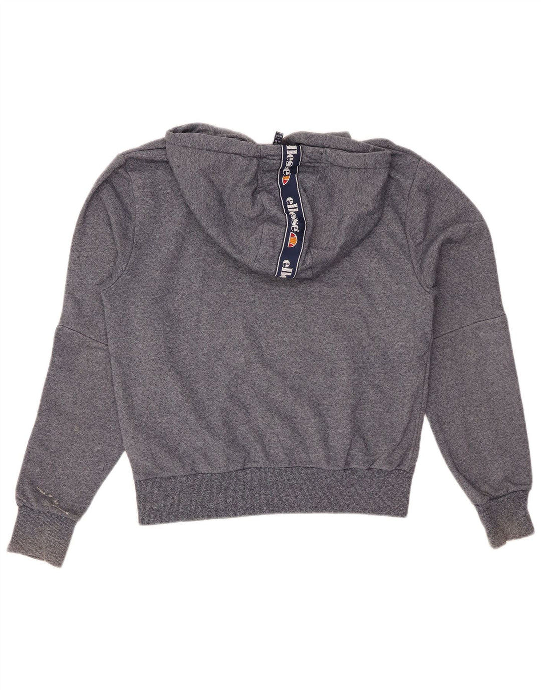 Jumper feminino com capuz gráfico ELLESSE Reino Unido 14 grande bloco colorido azul marinho