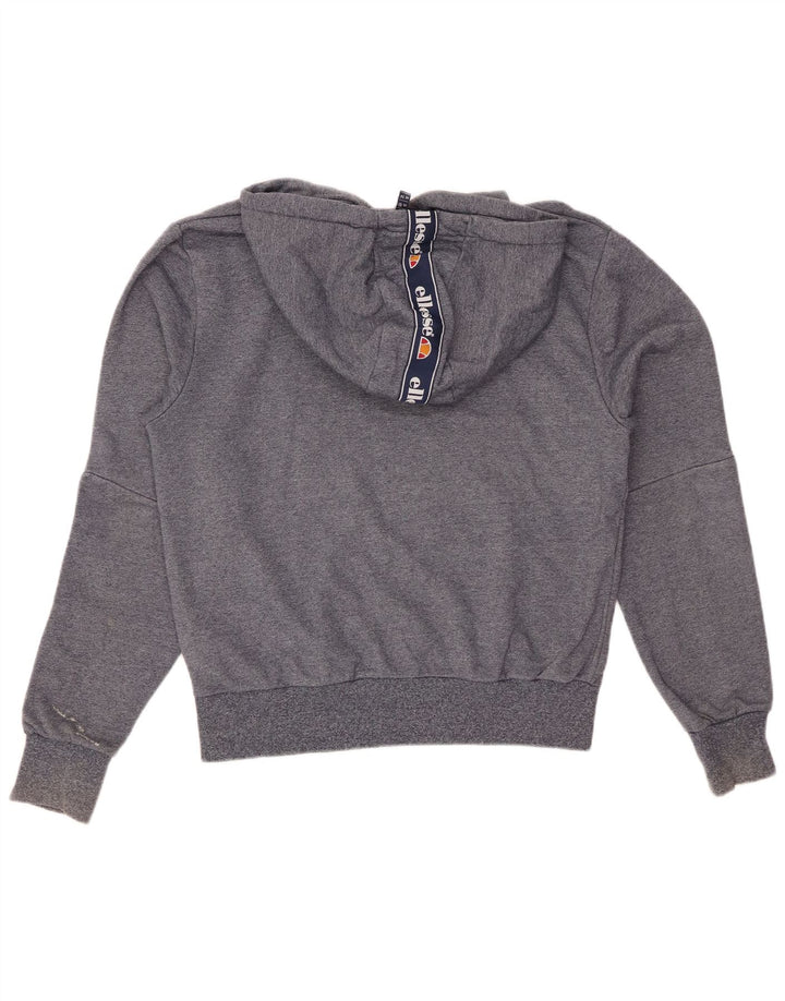 Jumper feminino com capuz gráfico ELLESSE Reino Unido 14 grande bloco colorido azul marinho