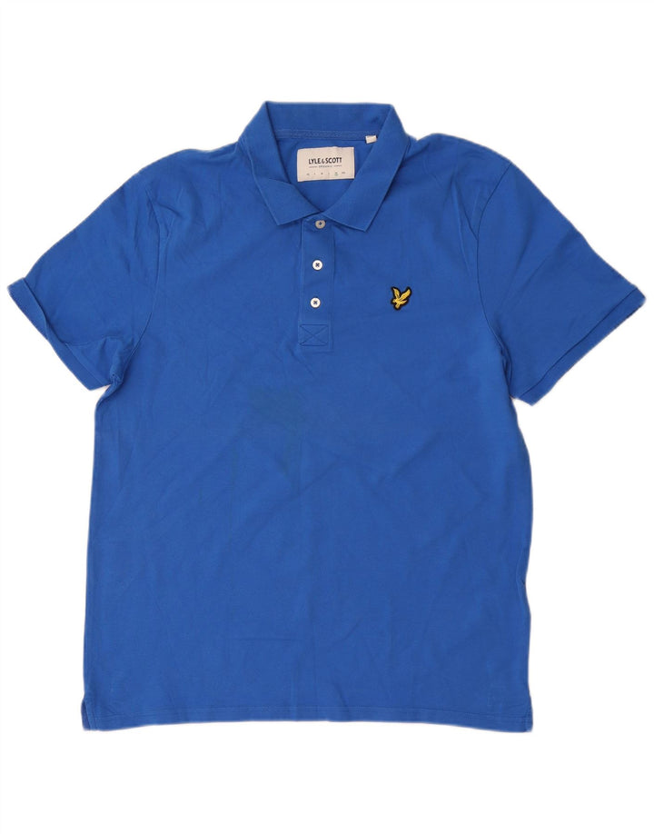 Camisa polo masculina Lyle & Scott XL azul algodão