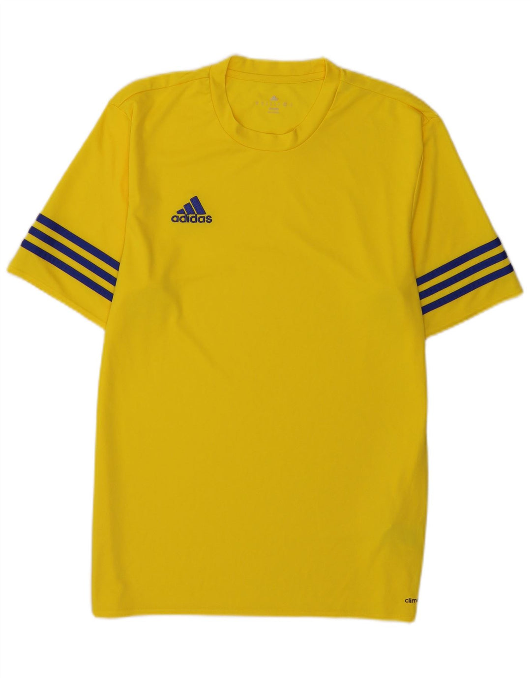 Adidas Mens Climalite Camiseta Top Médio Poliéster Amarelo