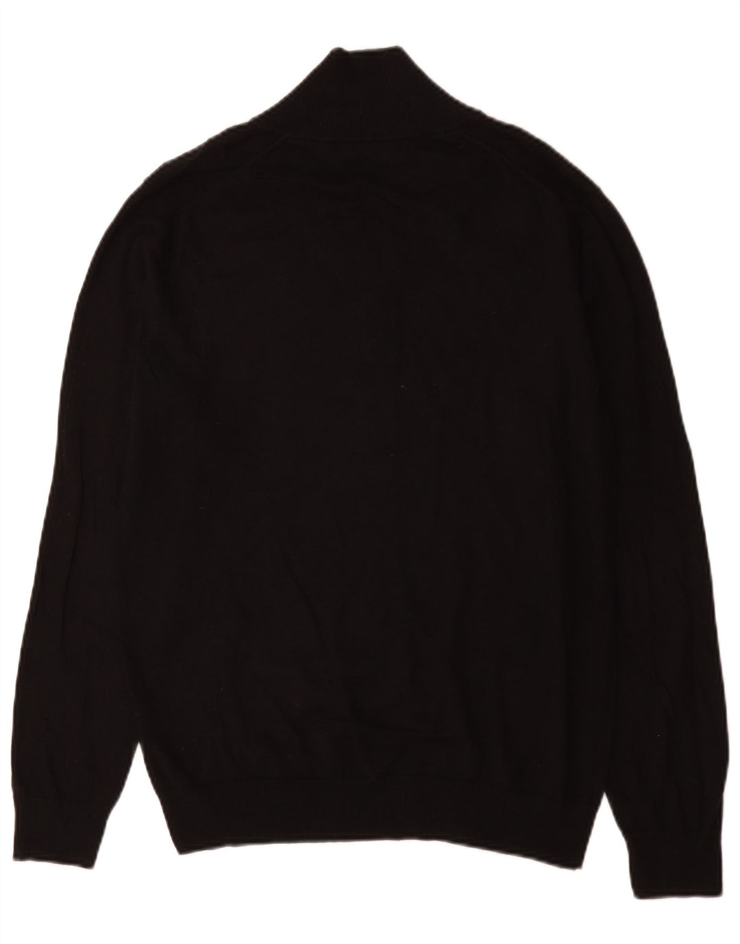 Suéter masculino Reiss com gola e botão grande de algodão preto