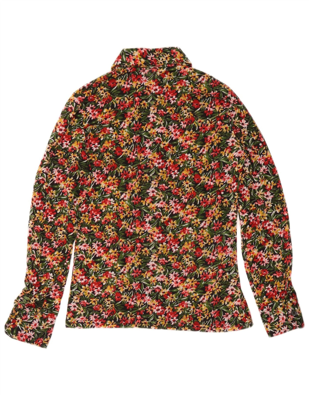 Blusa feminina VINTAGE UK 10 pequena floral multicolorida