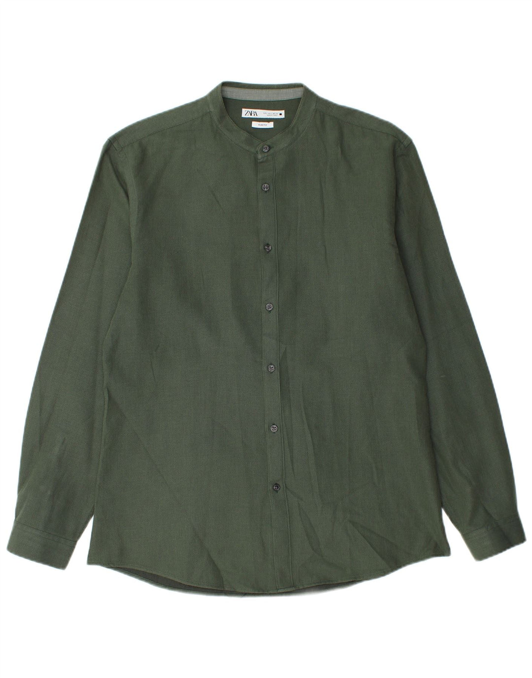 Camisa Zara Masculina Slim Fit Grande Verde