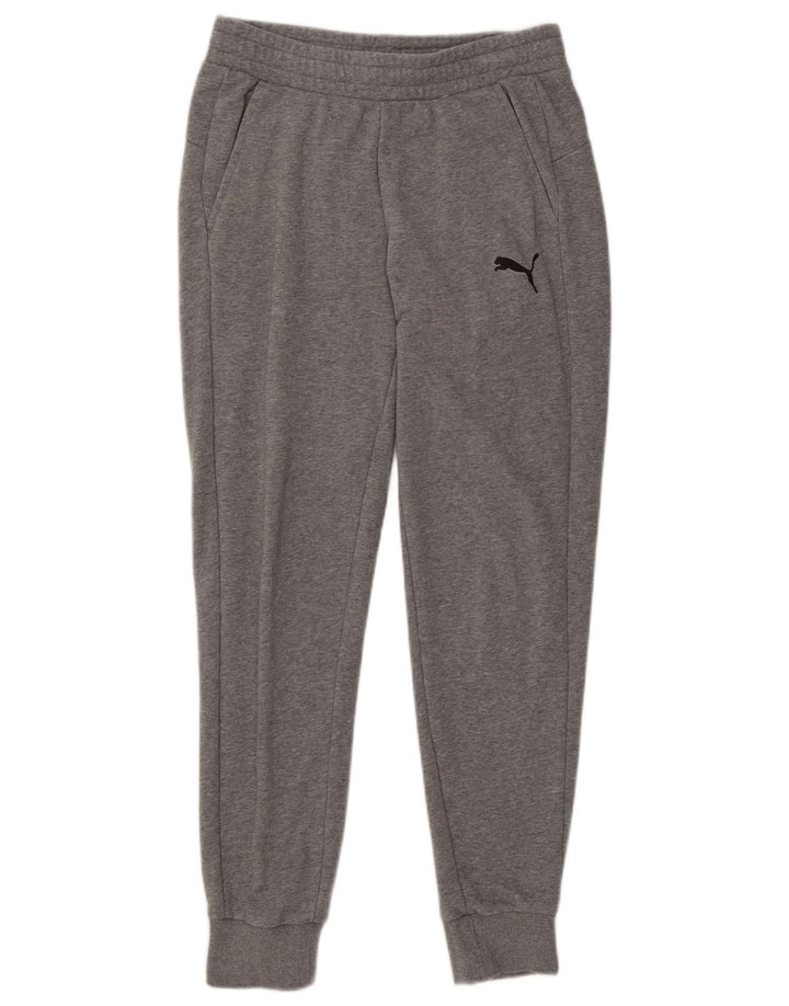 Calça de treino masculina Puma Joggers cinza médio algodão manchado