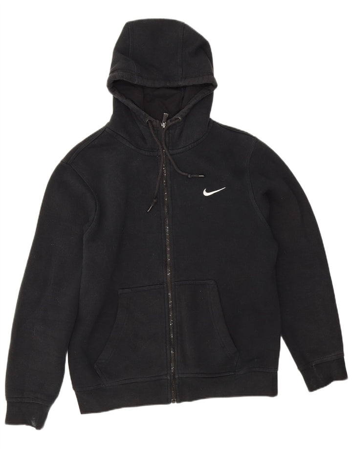Suéter Nike masculino com capuz e zíper médio preto algodão