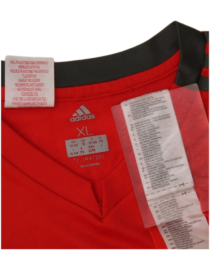 Camiseta Adidas Menino Climacool Top 15-16 Anos XL Vermelho Poliéster
