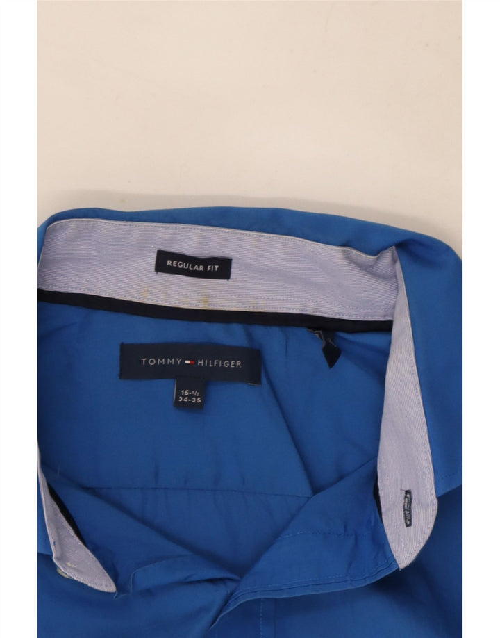 Camisa masculina Tommy Hilfiger Regular Fit tamanho 16 1/2 grande azul