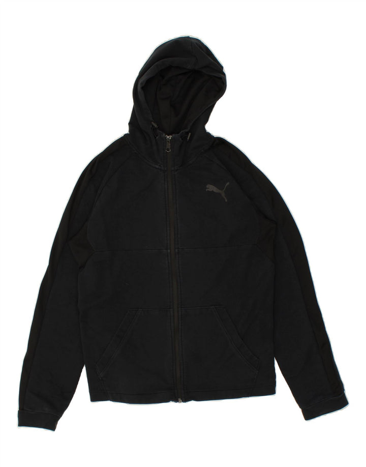 PUMA Mens Zip Hoodie Sweater Small Navy Blue Cotton Vintage Puma and Second-Hand Puma from Messina Hembry 