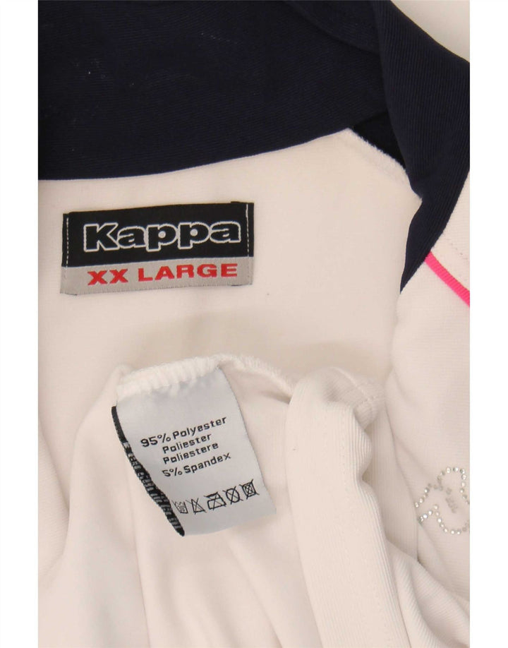 Jaqueta feminina Kappa UK 20 2XL poliéster colorblock branco