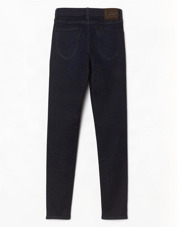 Lee Womens Malone Skinny Jeans W26 L32 Azul Marinho Algodão