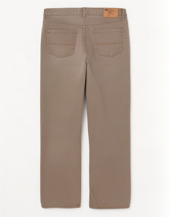 Calça jeans reta masculina Marks & Spencer Blue Harbor W36 L29 algodão cinza