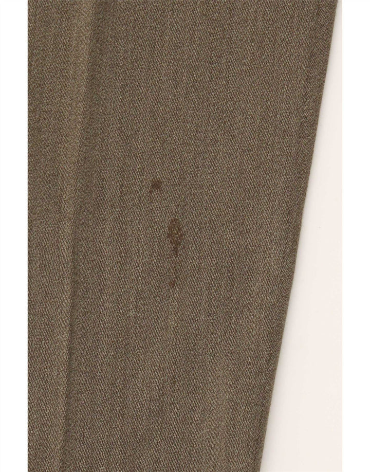 Calça masculina Marks & Spencer com pregas W32 L33 cáqui nova lã