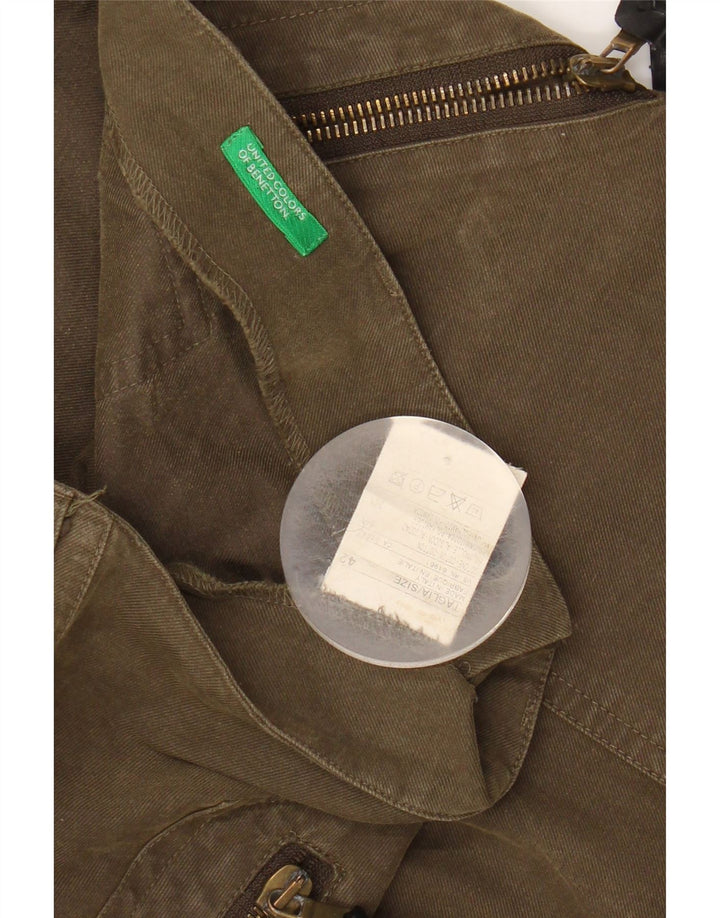 Calça cargo feminina reta BENETTON IT 42 médio W30 L31 algodão cáqui