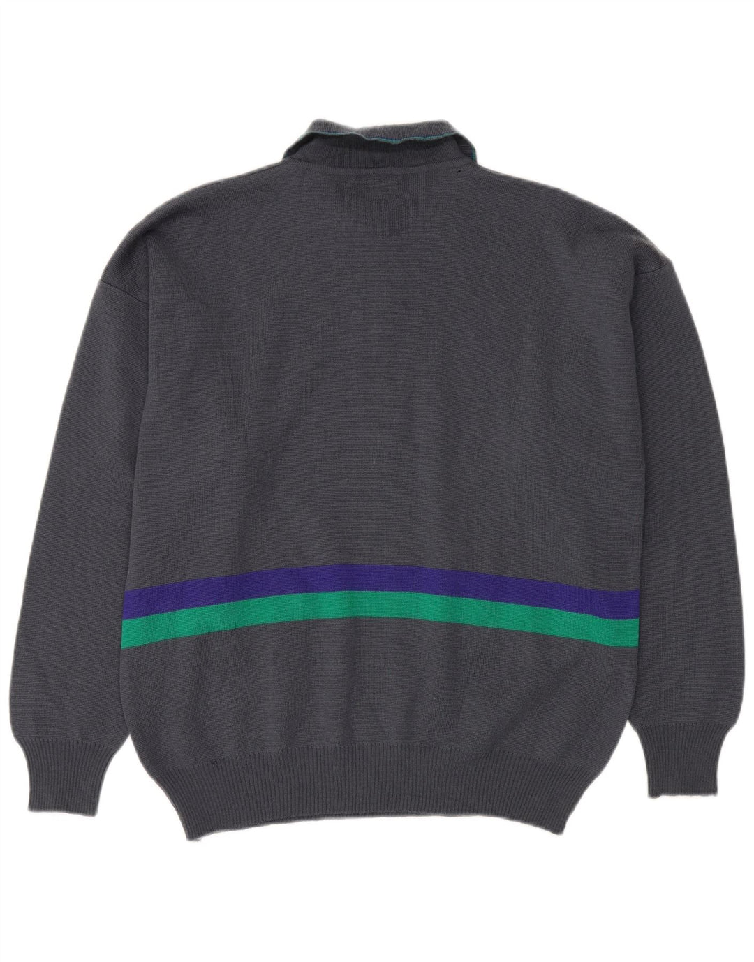 Suéter masculino SETTEBELLO com gola polo e lã grande cinza colorblock