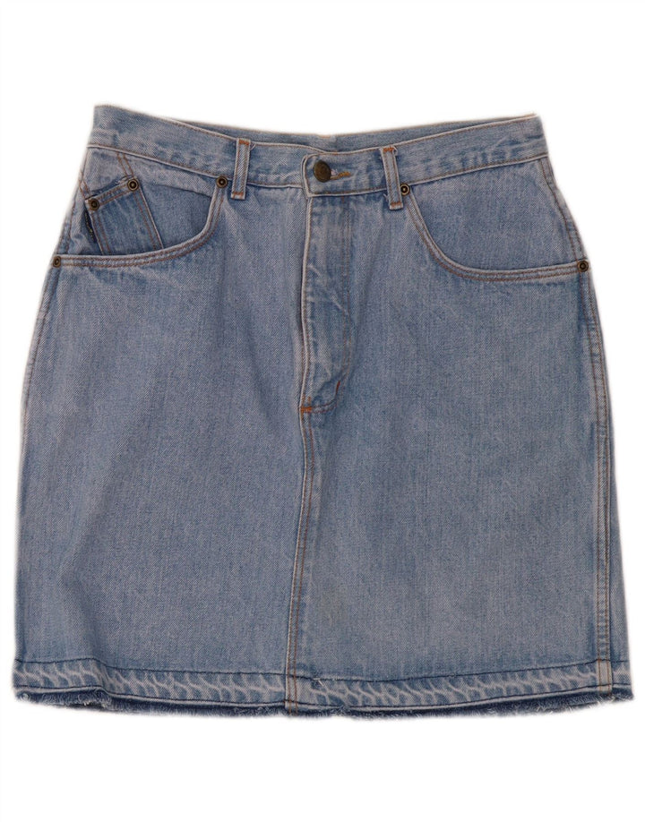 Mini saia jeans feminina Wrangler W30 azul médio