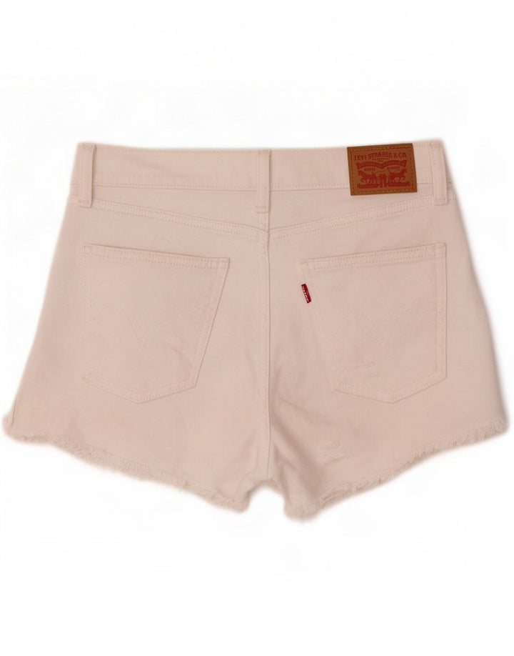 Shorts jeans feminino Levi's W28 médio algodão branco