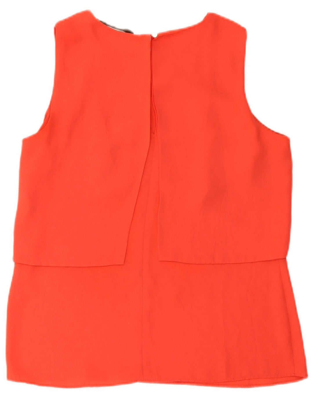 Blusa feminina sem mangas Zara Top UK 12 médio laranja