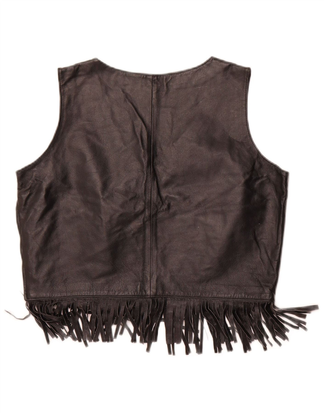 WOODPECKER Coleção feminina casual crop top EU 42 couro preto médio