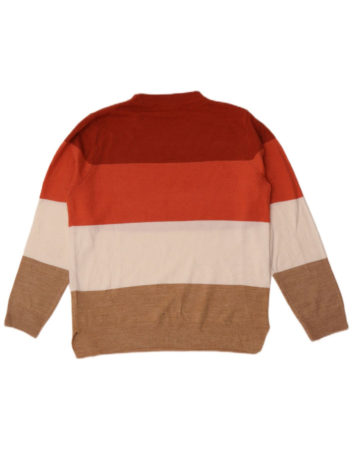 Suéter feminino Marks & Spencer com gola redonda Reino Unido 12 médio multicolorido