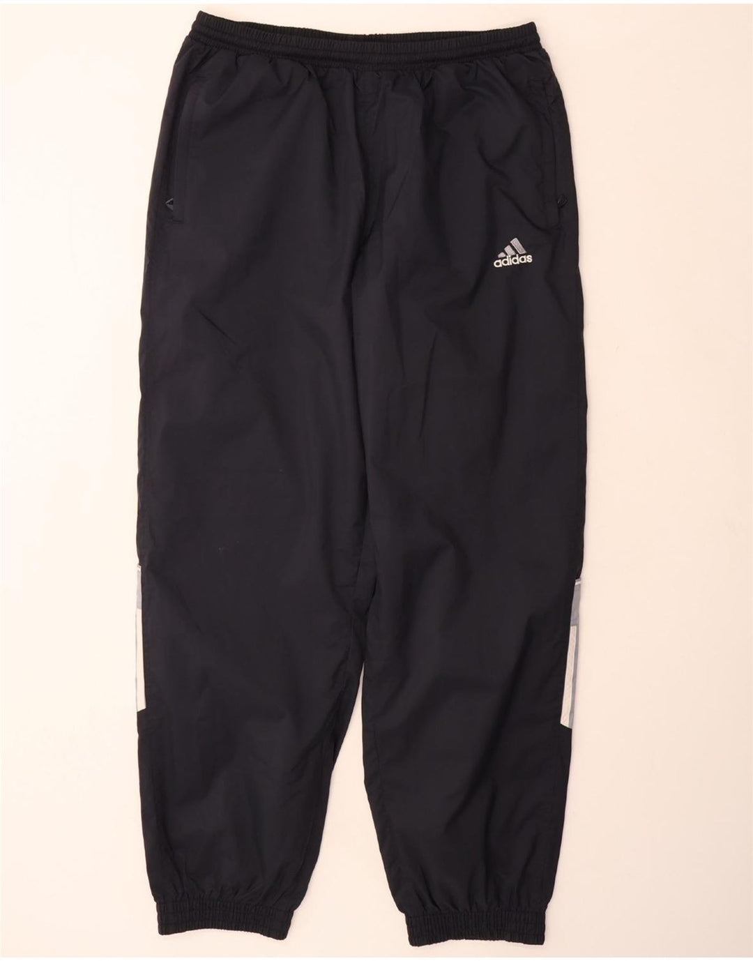 ADIDAS Calças de treino masculinas Joggers UK 48/50 XL Poliéster Preto