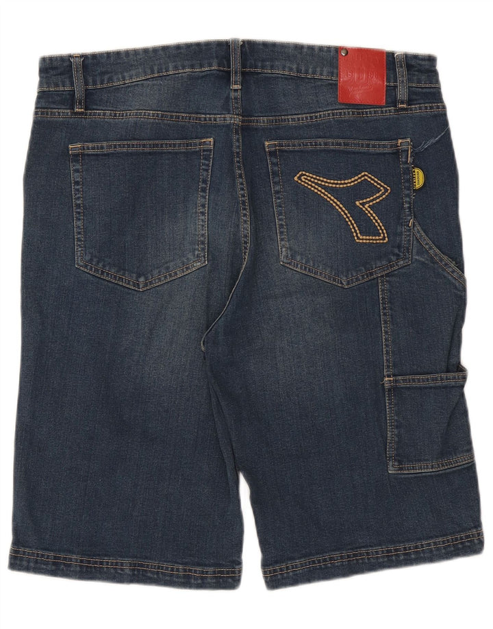 Diadora Mens Cargo Denim Shorts W36 Grande Algodão Azul