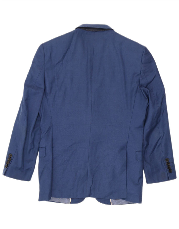 Jaqueta blazer masculina French Connection com 2 botões e manga 3/4 Reino Unido 36 azul pequeno
